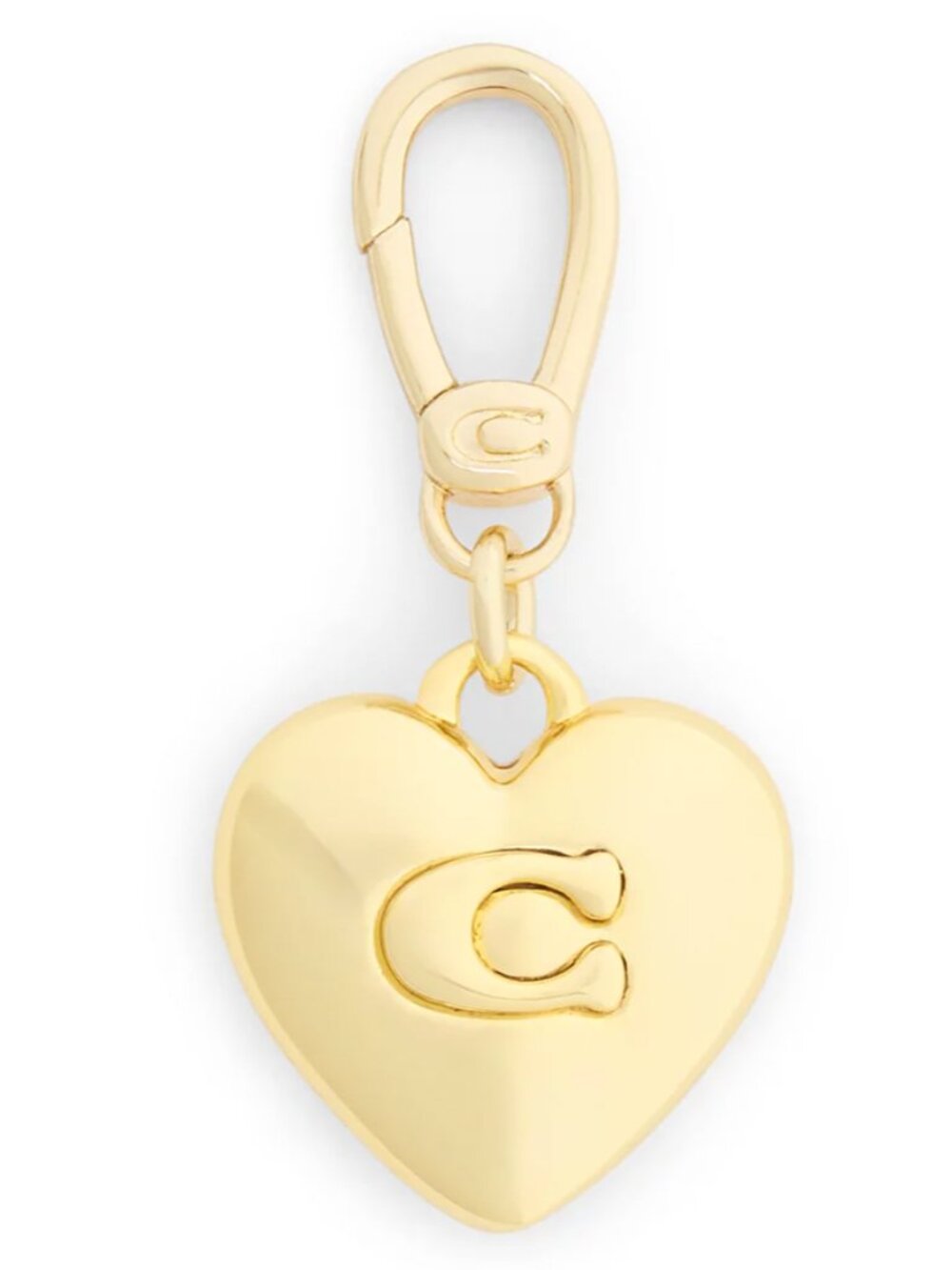 Coach Gold Heart Jewelry Charm With Signature "C" & Coach - NWT